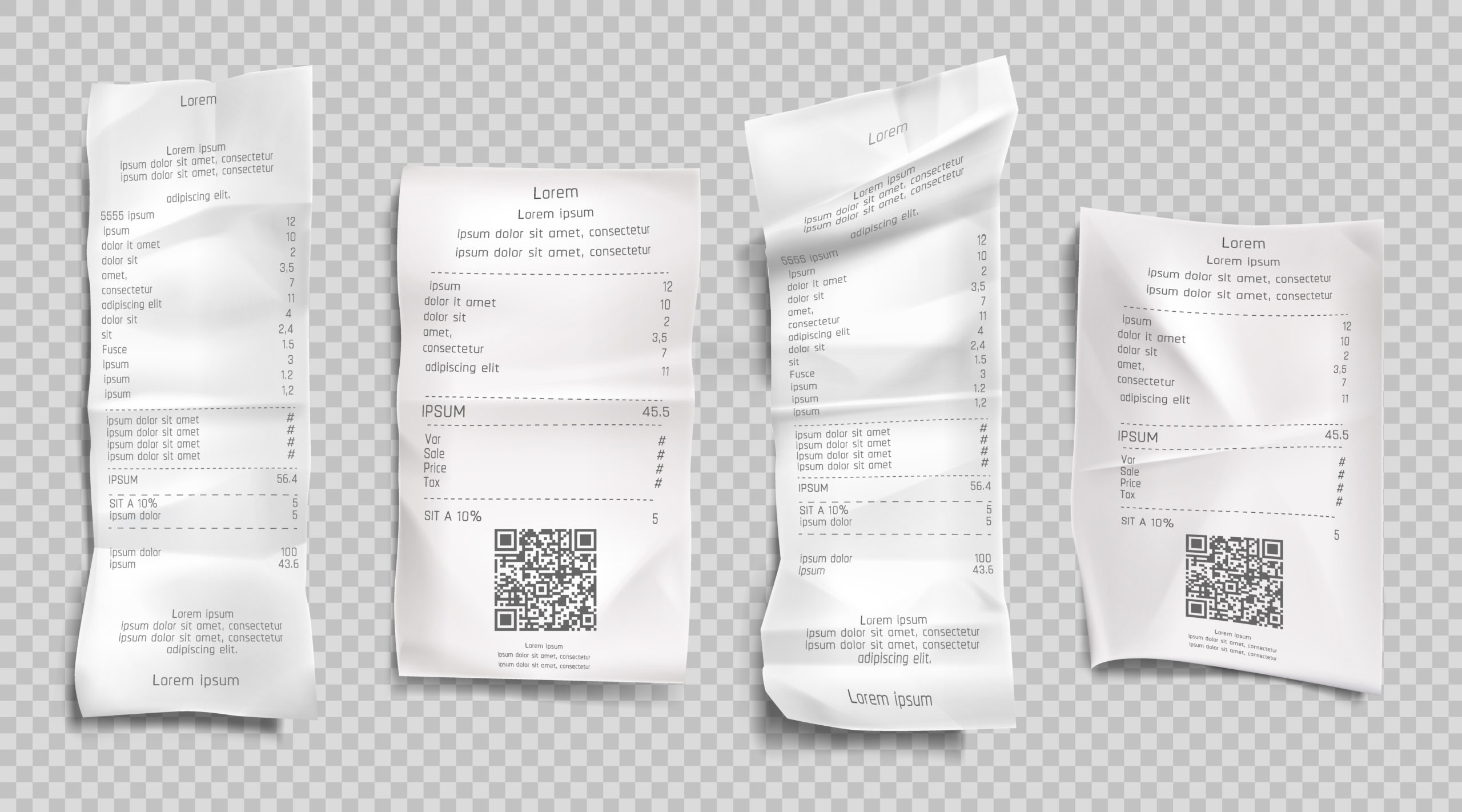 Receipts paper