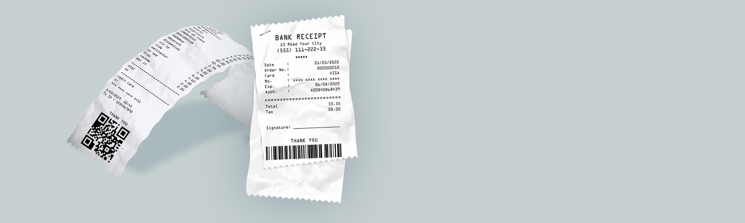 fade Receipt paper